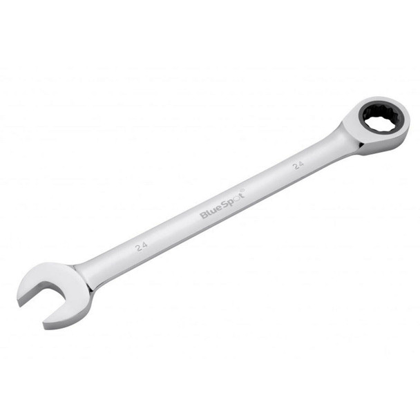 Blue Spot Tools 05120 24mm Chrome Vanadium Ratchet Spanner Fixed Head