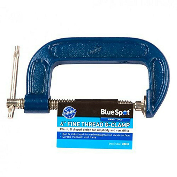 Blue Spot 10031 4-inch Fine Thread G-Clamp