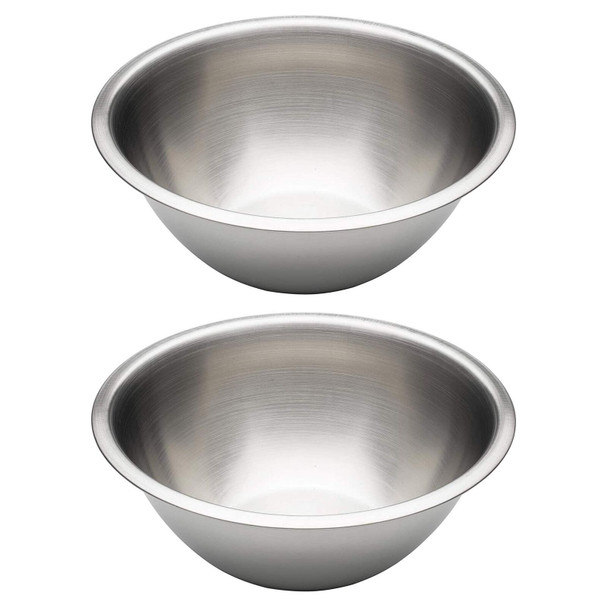 Chef Aid Stainless Steel Rust Resistant All Purpose Bow 6.6 Litre Silver (Pack of 2)