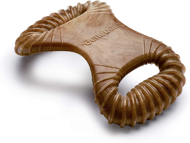 Benebone Durable Dental Dog Chew Toy for Aggressive Chewers, Real Bacon, Small, Updated Design.
