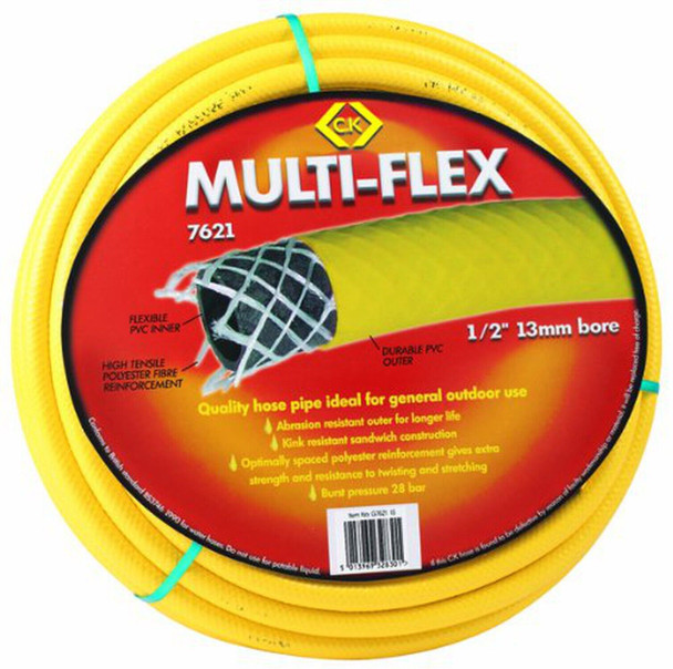C.K 7621 Multi-flex Hose Pipe 1/2" X 15m