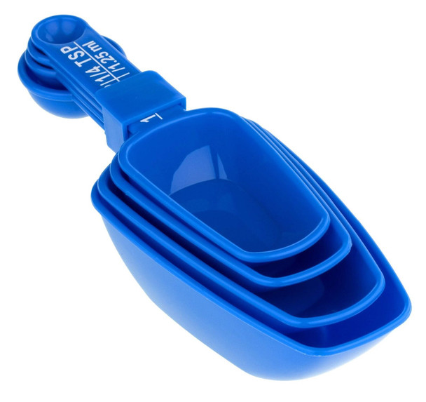 Chef Aid Measuring Scoops and Spoon Set in Blue