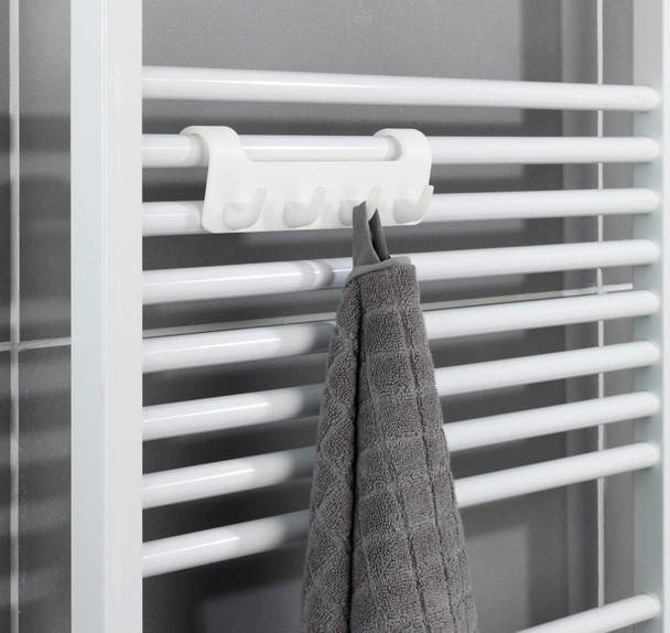 Wenko Heated Rail for Bathroom Hanging Towel and Robe, polystyrene, White, 19,7 x 6,2 x 6 cm