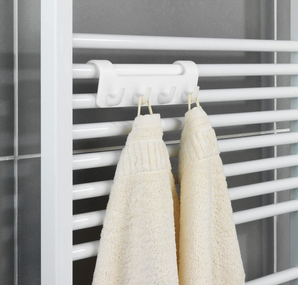 Wenko Heated Rail for Bathroom Hanging Towel and Robe, polystyrene, White, 19,7 x 6,2 x 6 cm