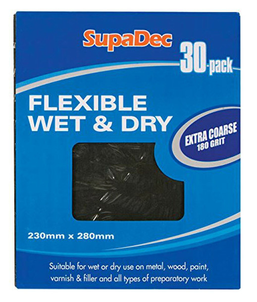 SupaDec Flexible Wet & Dry Paper Medium 320 Grade Pack 30