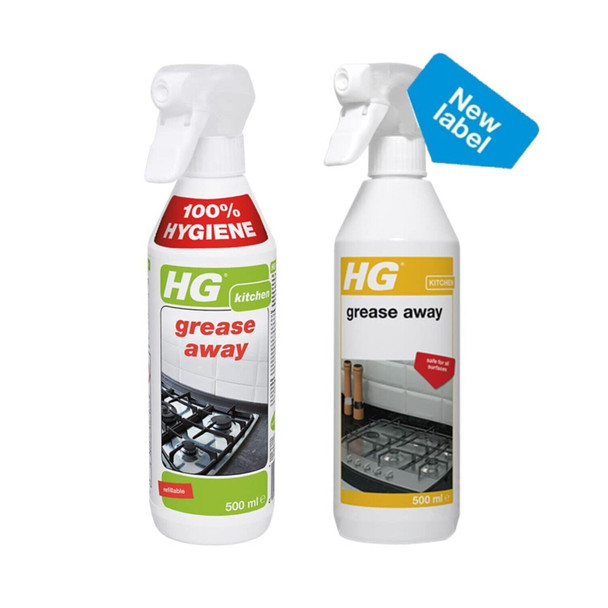 2XPack of 2 x HG Grease Away Kitchen Degreaser Spray 500ml