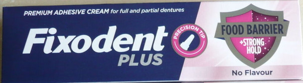 3 x Fixodent Plus Dual Premium Food Seal Denture Adhesive Cream 10x Stronger 40g