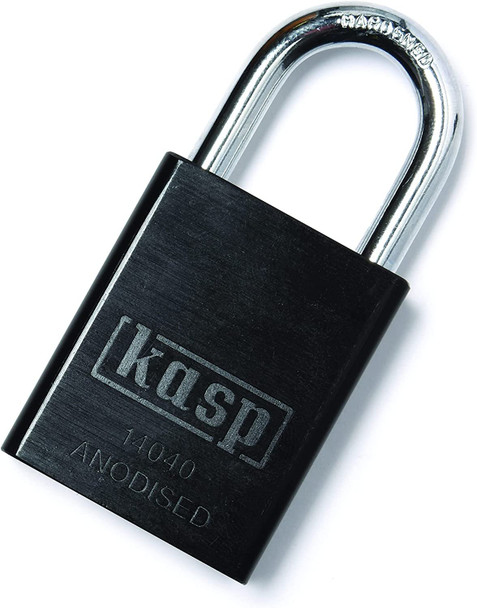 Kasp K14040BLAD 40 mm Aluminium Pad Lock - Black-P