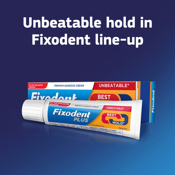 Twelve Packs of Fixodent Plus Dual Power Denture Adhesive Cream 40g