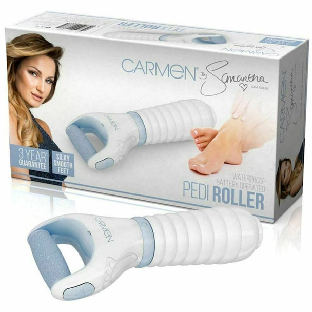 Carmen Pedi Roller with Replaceable Roller Head - White
