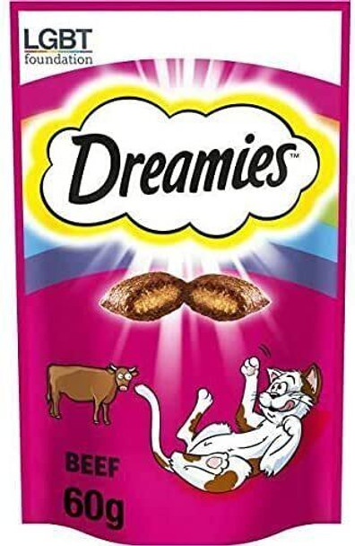 Dreamies Cat Treats with Tempting Beef (60g) - Pack of 6