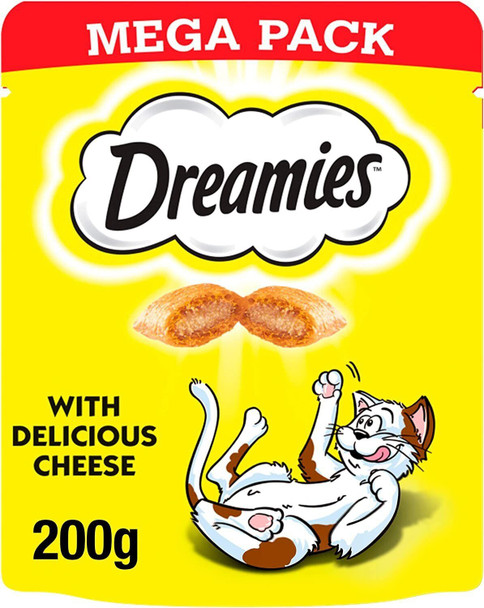Dreamies Adult 1+ Cat Treats with Cheese Mega Pack, 200g