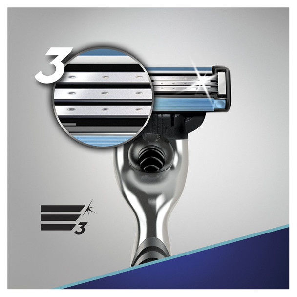 Gillette Mach3 Men's Razor - 1 Blade, Engineered with Precision Cut Steel for Up to 15 Shaves Per Blade