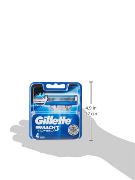 Gillette Mach3 Turbo Pack of 4 Spare Blades