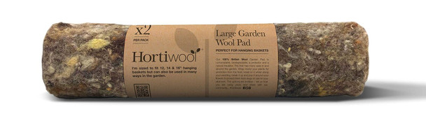 Hortiwool 100% Wool Hanging Basket Liner (2pack) - 100% British Wool - Fleece Matting for use in Garden, Home & Crafts
