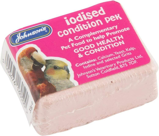 Johnsons Veterinary Products P050 Iodised Condition Pek for Budgies, Parrots, Small