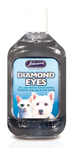 Johnsons Diamond Eyes Tear Stain Remover for Cats & Dogs 125ml 200g - Bulk Deal of 6x