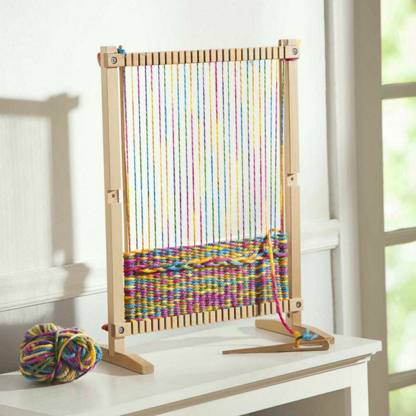 Melissa & Doug Wooden Multi-Craft Weaving Loom (Arts & Crafts, Extra-Large Frame, Develops Creativity and Motor Skills, 41.91 cm H x 57.785 cm W x 24.13 cm L)