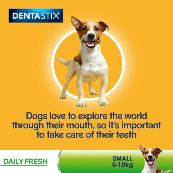 Pedigree Dentastix Fresh Daily Dental Chews Small Dog 7 Sticks (Pack of 10)