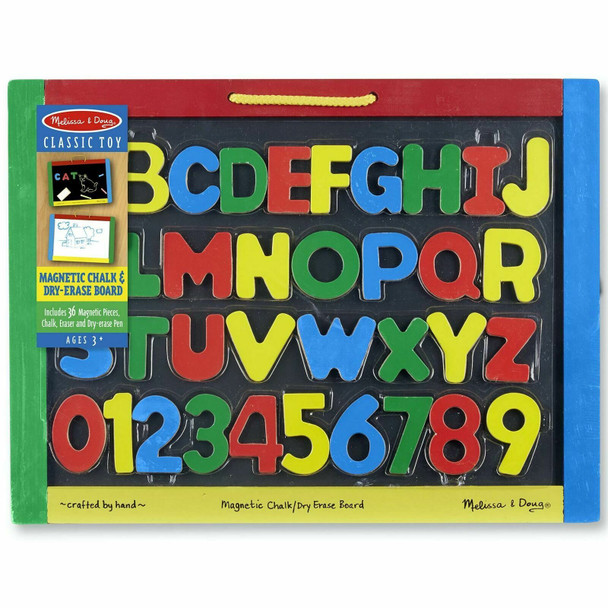 Melissa & Doug Magnetic Chalkboard/Dry-Erase Board Developmental Toy Magnetic Activities 3+ Gift for Boy or Girl