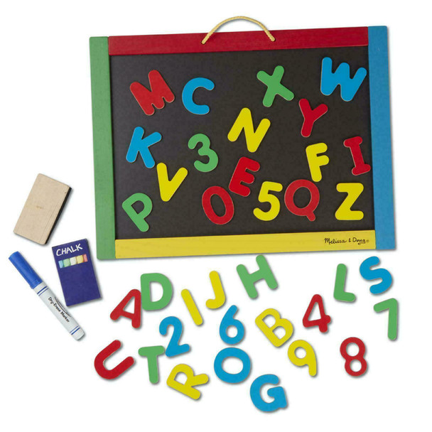 Melissa & Doug Magnetic Chalkboard/Dry-Erase Board Developmental Toy Magnetic Activities 3+ Gift for Boy or Girl