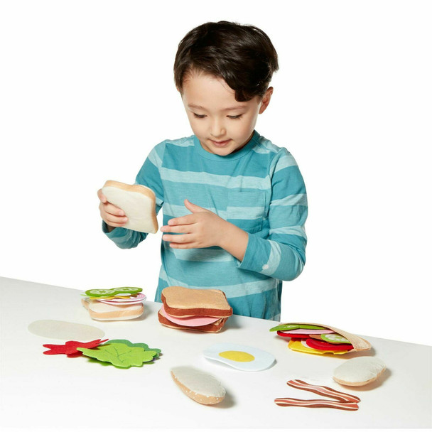 Melissa & Doug Felt Food Sandwich Set | Pretend Play | Play Food | 3+ | Gift for Boy or Girl