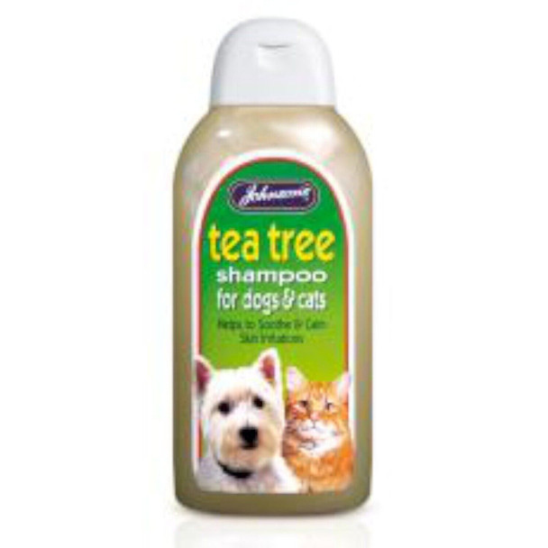 Johnsons Tea Tree Shampoo for Cats & Dogs 400ml 600g - Bulk Deal of 3x