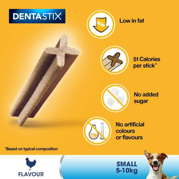 Pedigree DentaStix - Daily Dental Chews For Small Dogs (5 -10 kg), 1.76 kg megapack (1 x 112 Sticks)