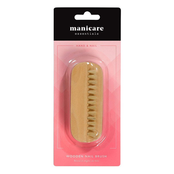 Manicare Wooden Nail Brush, Hygienic Double Sided Hand And Nail Cleaning Brus...