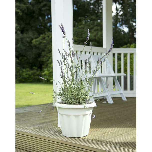 Wham Vista 33cm Round Planter Terracotta, Indoor/Outdoor Use, Weather Resistant