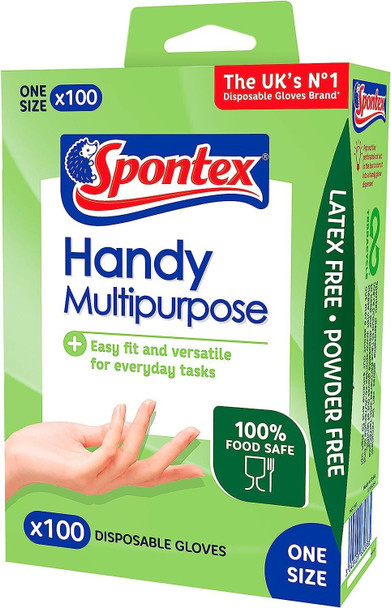 Spontex Multi-Purpose Disposable Gloves 100 Pack