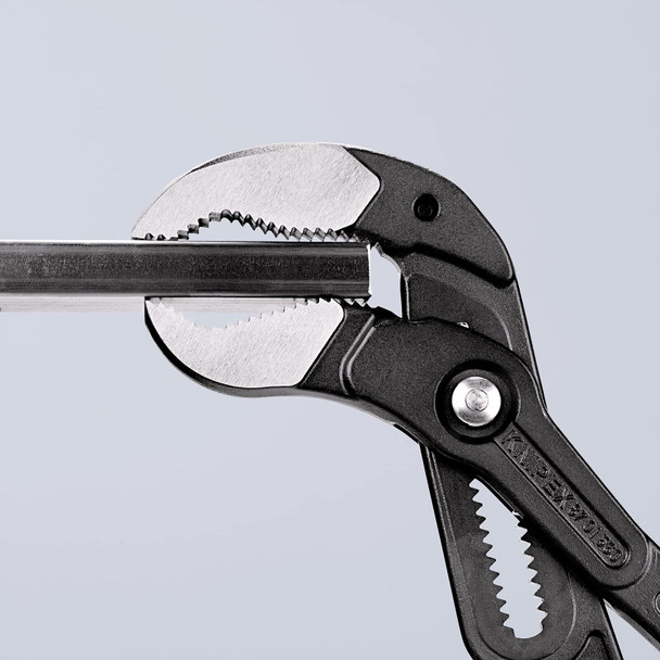 Knipex Cobra® XXL Pipe Wrench and Water Pump Pliers grey atramentized, plasti...