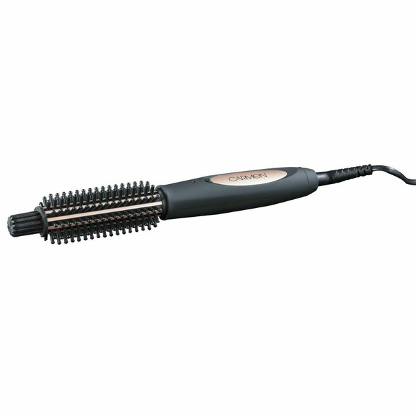 Carmen Noir Fusion Styler Brush, Swivel Cord, Frizz-Free & Smooth Finish - Black