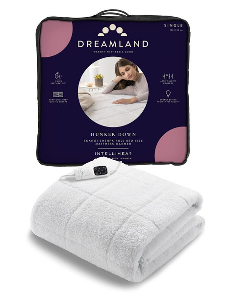 Dreamland Intelliheat Fast Heat Single Bed Electric Underblanket Mattress Warmer