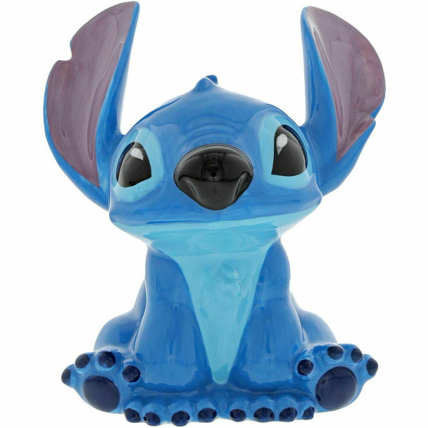 Disney Enchanting Collection, Hand Painted - Stitch Shaped Money Bank - 12.5 cm