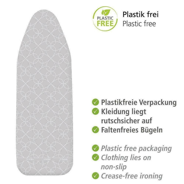 Wenko Ironing Board Cover Aluminium S - Size 112cm x 33cm - High Quality Cotton