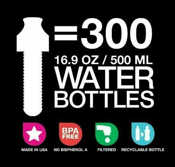 Bobble Filtered Sports Water Bottle, with Soft-touch Carry Cap, 650ml 22oz Blue