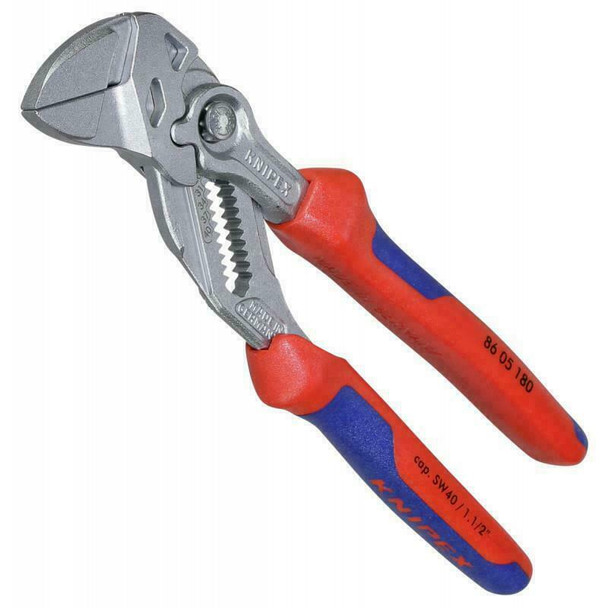 Knipex Pliers Wrench Pliers/Wrench - Single Tool, Chrome Plated, Grips - 180mm