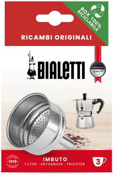 Bialetti Replacement Spare Parts For Coffee Maker - Funnel - For 3 Cup Capacity