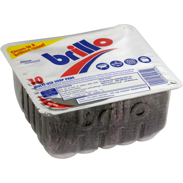 60 x Brillo Mr Muscle Multi-Use Soap Pads Tough on Grease and Grime, Steel Wool