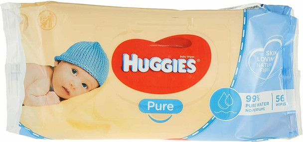 280 x Huggies Pure Disposable Sensitive Baby Wipes Hypoallergenic with 99% Water