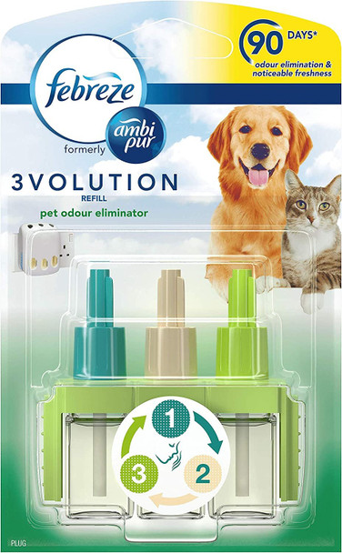 Ambi Pur 3Volution Plug-in Refill Pet Odour Eliminator Air Freshener Scent, 20ml