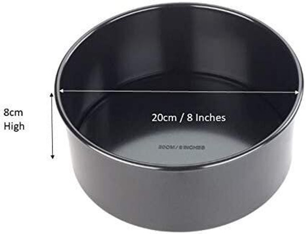 Tala Performance, Loose Base Round Deep Cake Tin, Professional Gauge Carbon Steel with Eclipse Non-Stick Coating, 20 cm / 8" Cake Pan; Ideal for cakes, and celebration bakes