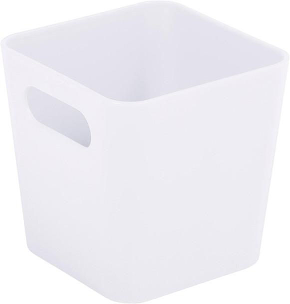 Wham Plastic Studio Storage Basket 1.01 Square Ice White with Handles