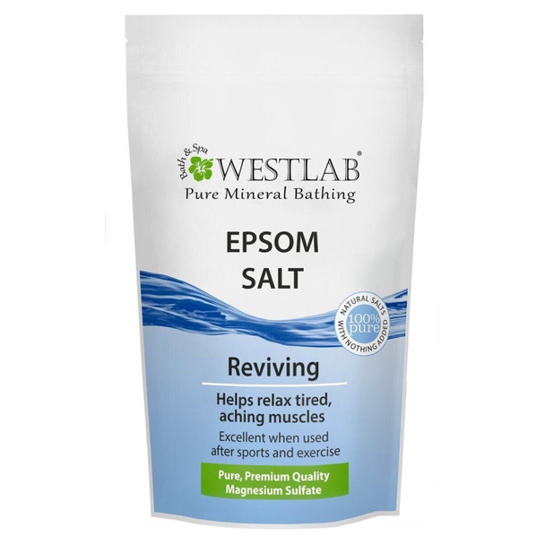 Westlab Reviving Epsom Salts 1kg - Helps Relax Tired/Aching Muscles - 100% Pure
