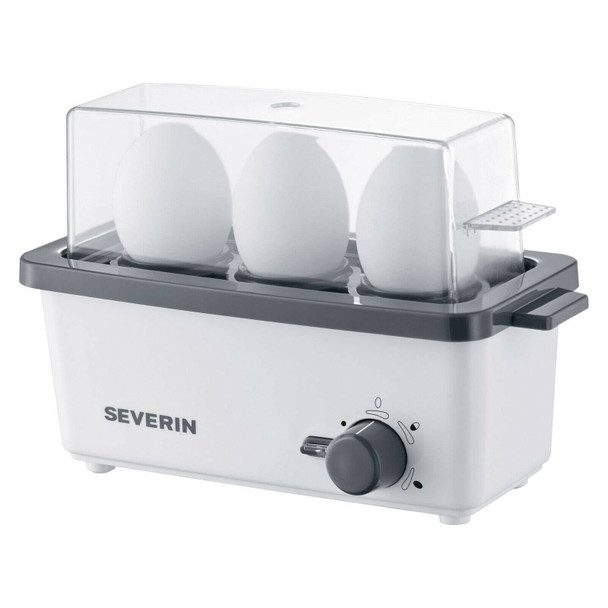Severin Electric Egg Cooker with Stainless Steel Heating Plate, LED Light & Beep