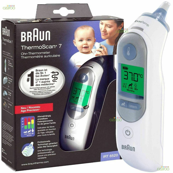 Braun ThermoScan 7 Infrared Ear Thermometer for Babies & Children - IRT6520