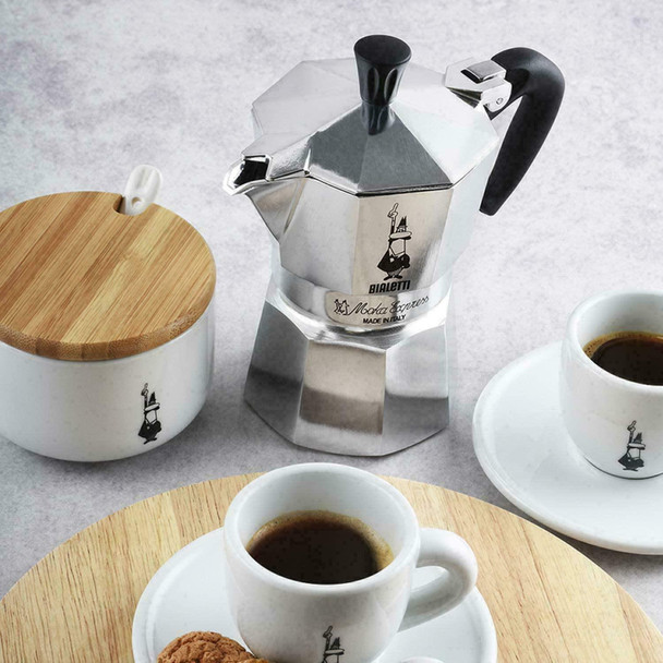 Bialetti Moka Express Stovetop Coffee Maker - High Quality - Aluminium - 6 Cup