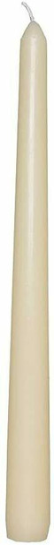 10 x Price's Unscented Ivory Tapered Dinner Candles Non-drip & Smokeless, 7 Hour