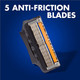 Gillette ProGlide Razor Blades Men Pack of 4 Razor Blade Refills with Precision Trimmer, 5 Anti-Friction Blades